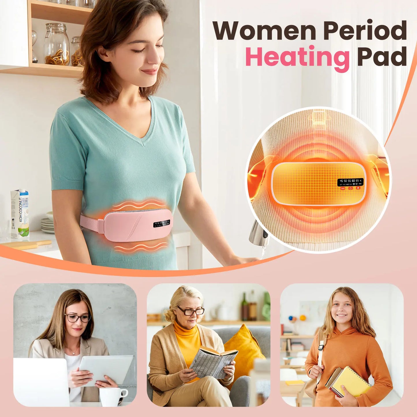 SelfGlow Comfort Belt - Heating Pad and Abdominal Massager
